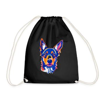 Chien de berger Chien Propriétaire de chien Propriétaire de chien - Sac de sport léger - noir - Devant