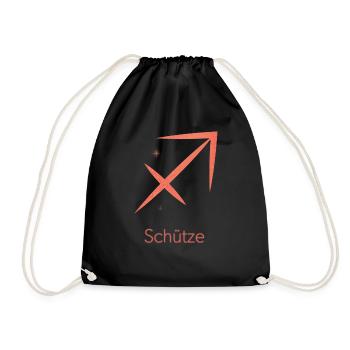 Sternzeichen Schütze - Turnbeutel - Schwarz - Vorne