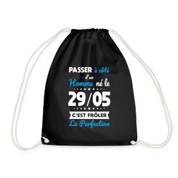 Anniversaire - Né le 29 Mai Frôler perfection - Sac de sport léger - noir - Devant