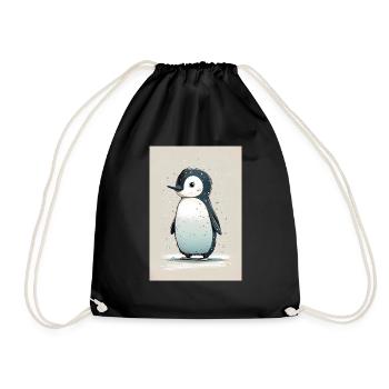 Pinguin Pinguine Tier Cute - Turnbeutel - Schwarz - Vorne