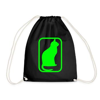 cat - Turnbeutel - Schwarz - Vorne