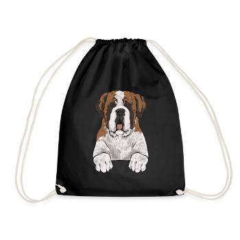 Saint-Bernard Chien Saint-Bernard - Sac de sport léger - noir - Devant
