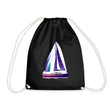 Sailor Sailing Ship Sailing Sailboat Sailing Sports - Drawstring Bag - black - Front