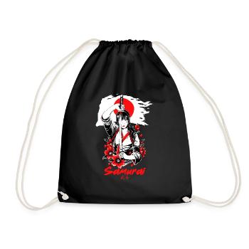 Japan Samurai Anime - Turnbeutel - Schwarz - Vorne