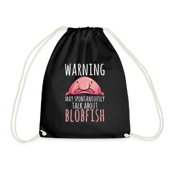 Blob fish - Drawstring Bag - black - Front
