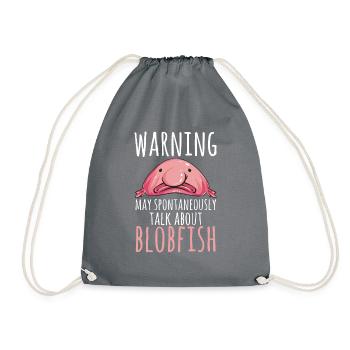 Blob fish - Drawstring Bag - grey - Front