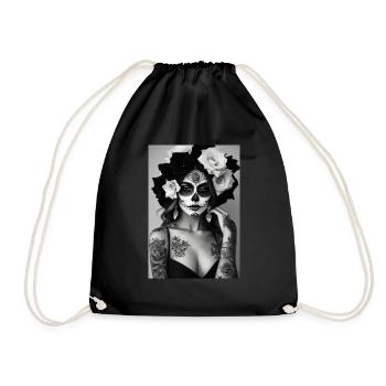 Santa Muerte II - Drawstring Bag - black - Front