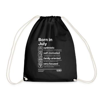 Born In July Personality - Drawstring Bag - black - Front