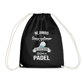 Sous-estimer un sexagénaire qui joue au padel - Sac de sport léger - noir - Devant
