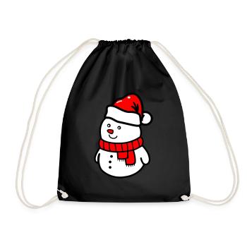 bonhomme de neige - Sac de sport léger - noir - Devant
