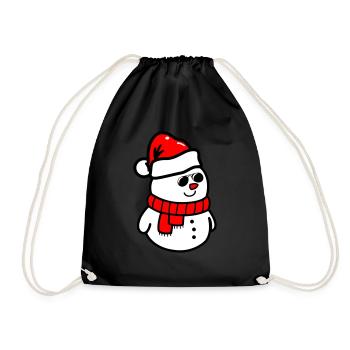 schneemann sonnenbrille - Turnbeutel - Schwarz - Vorne
