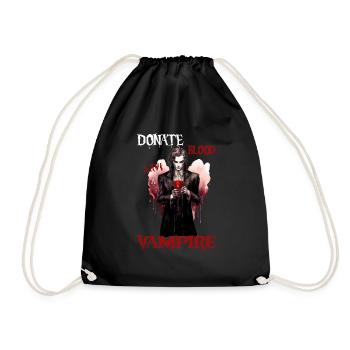 Halloween Design- donate blood save a vampire - Turnbeutel - Schwarz - Vorne