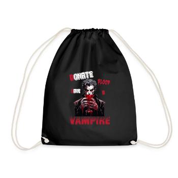 Donner du sang Sauvez une version comique vampire - Sac de sport léger - noir - Devant