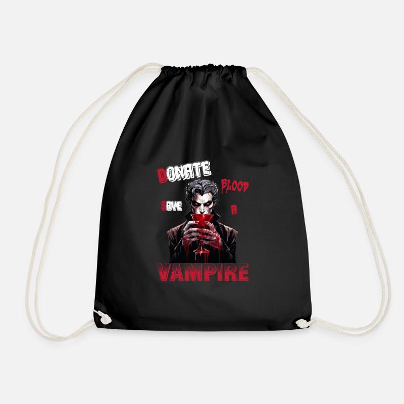 donate blood save a vampire comic version - Turnbeutel - Schwarz