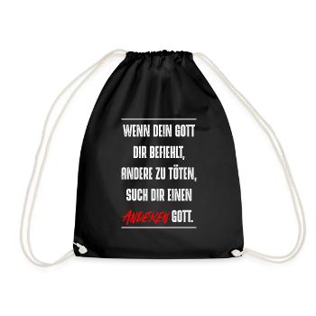 Gott - Turnbeutel - Schwarz - Vorne