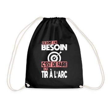 Ce dont j'ai besoin c'est de faire du Tir à l'arc - Sac de sport léger - noir - Devant