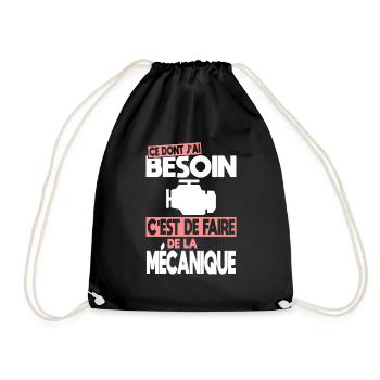 Ce dont j'ai besoin c'est de faire de la Mécanique - Sac de sport léger - noir - Devant