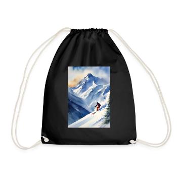 Ski II - Turnbeutel - Schwarz - Vorne