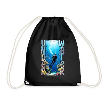 plongée sous marine - Sac de sport léger - noir - Devant