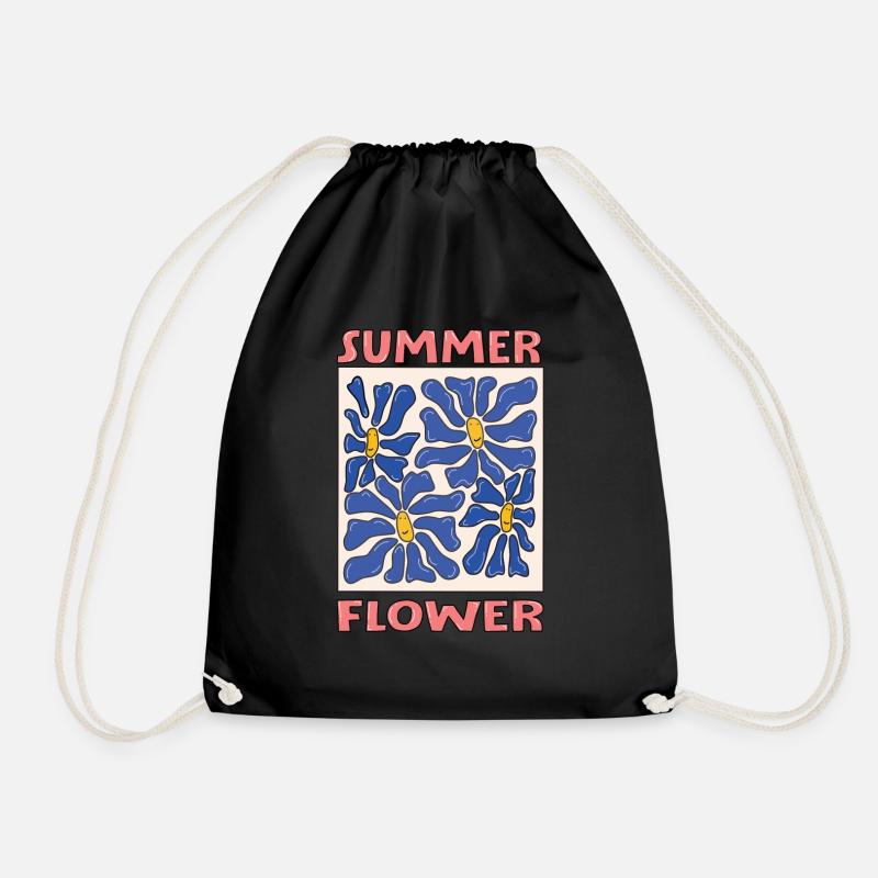 summer flower - Turnbeutel - Schwarz
