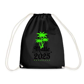malle 2025 palmen 1 - Turnbeutel - Schwarz - Vorne
