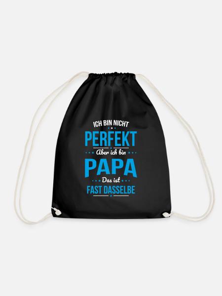 Ich bin nicht perfekt aber ich bin Papa - Vatertag - Turnbeutel - Schwarz
