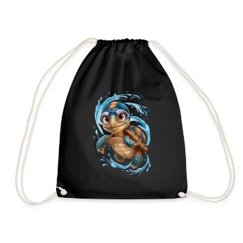 Bonne baignade tortue ! - Sac de sport léger - noir - Devant