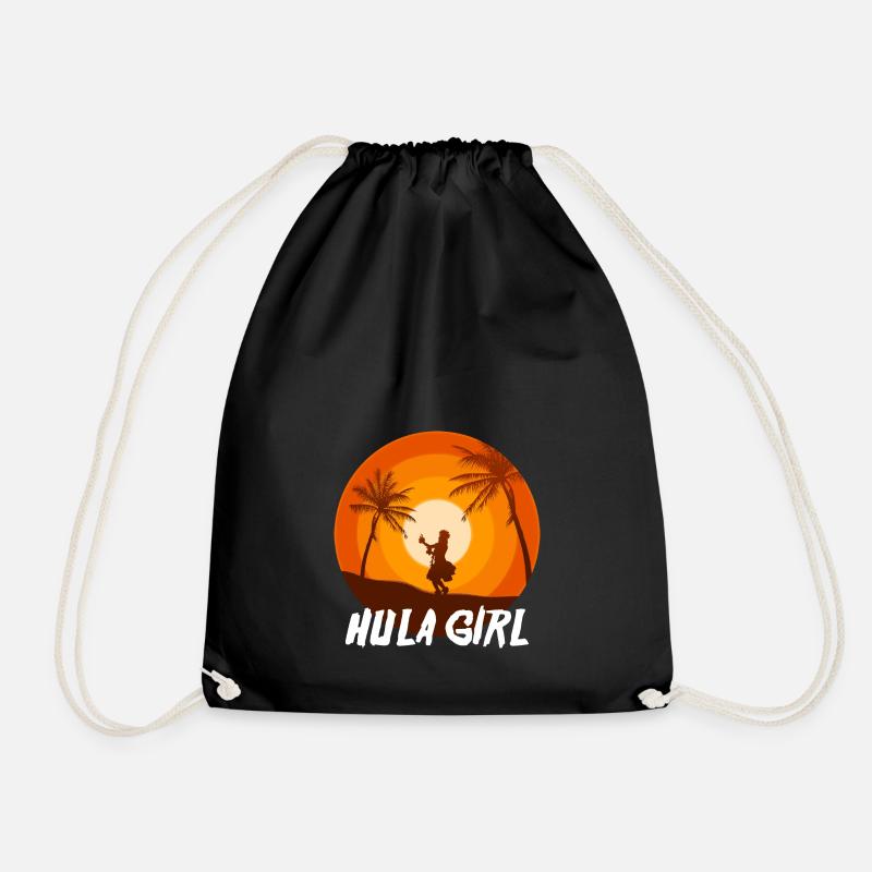 Hula Girl - Drawstring Bag - black