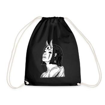Skull Skull Horror Squelette Halloween Geisha - Sac de sport léger - noir - Devant