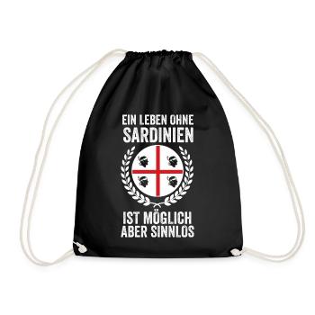 Sardegna Cagliari Italy Italian Sardinia - Drawstring Bag - black - Front