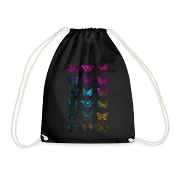 SCHMETTERLING FALTER - Turnbeutel - Schwarz - Vorne