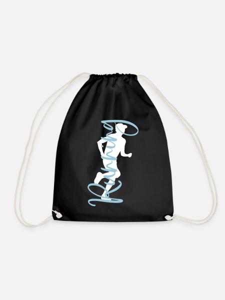 Running Sport Fitness Läufer Laufen Joggen Jogger - Turnbeutel - Schwarz