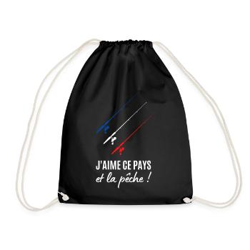J aime ce pays et la pêche - Sac de sport léger - noir - Devant
