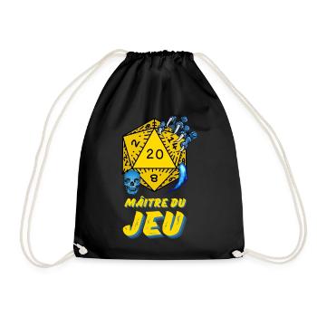 D20 Aventures JDR Maître du Jeu - Sac de sport léger - noir - Devant