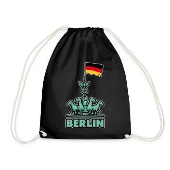 Berlin - Turnbeutel - Schwarz - Vorne