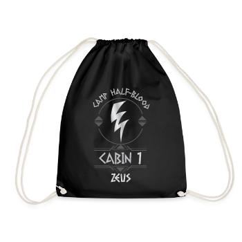 Cabin #1 in Camp Half Blood, Child of Zeus - Drawstring Bag - black - Front