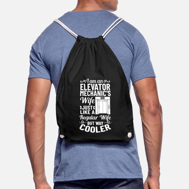 Elevator Elevator System Technician Woman Elevator Elevator Drawstring Bag