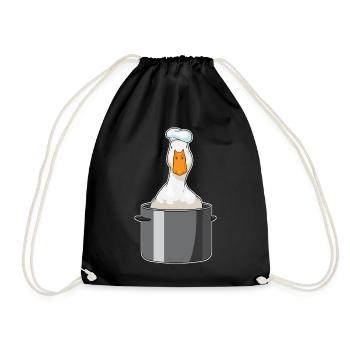 Cuisinier canard Cuit Cuisson de la marmite - Sac de sport léger - noir - Devant