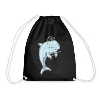 École du professeur dauphin et du bâton pointeur - Sac de sport léger - noir - Devant