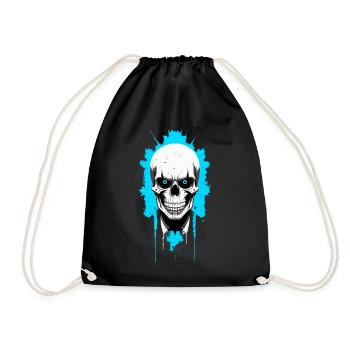 Skull - Drawstring Bag - black - Front