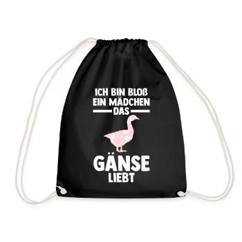 Gans Gänse - Turnbeutel - Schwarz - Vorne