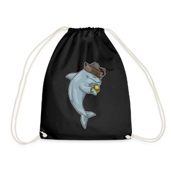 Dolphin Pirate Crochet Main - Sac de sport léger - noir - Devant