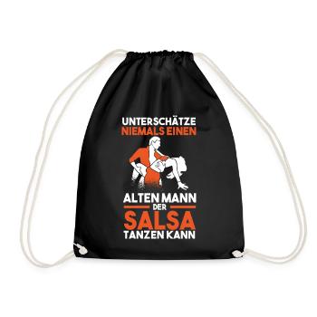 Salsa Tanz Tänzer - Turnbeutel - Schwarz - Vorne