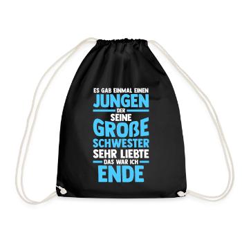 Geschwister Bruder Schwestern Schwester - Turnbeutel - Schwarz - Vorne