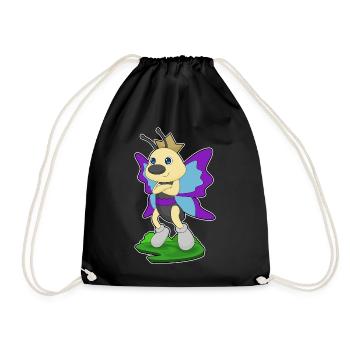 Couronne papillon - Sac de sport léger - noir - Devant