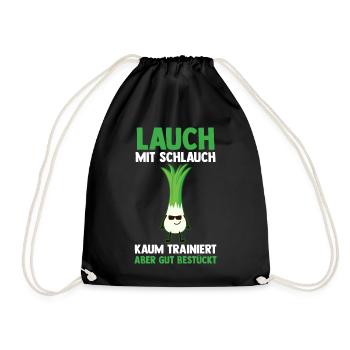Bodybuilding Sport Fitness Lauch - Turnbeutel - Schwarz - Vorne