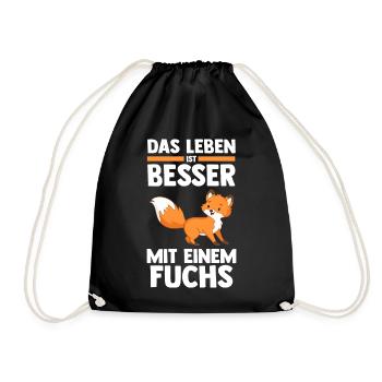 Fuchs - Turnbeutel - Schwarz - Vorne