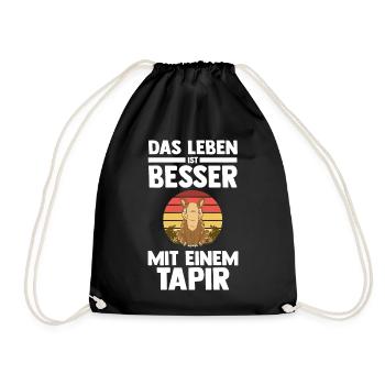 Tapir - Turnbeutel - Schwarz - Vorne