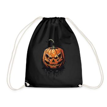 Horreur d’Halloween à minuit citrouille effrayante - Sac de sport léger - noir - Devant