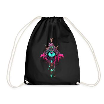 Dreamcatcher #3 - Drawstring Bag - black - Front